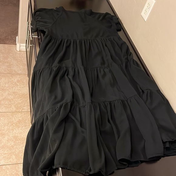 Bohme Amanda tiered midi dress, black, size M - Picture 8 of 10
